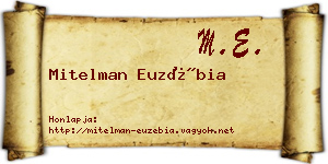 Mitelman Euzébia névjegykártya